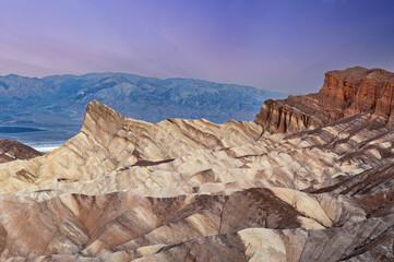 Landscape at dawn of Golden Canyon, Death Valley National Park, California, USA