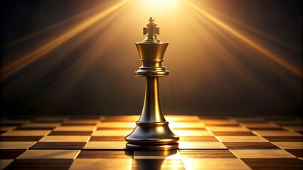 The King's Gambit: A Symphony of Gold and Ebony  Generative AI