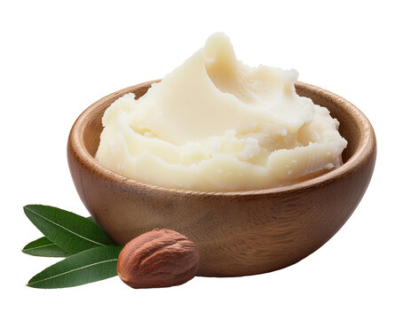 Sheabutter, isoliert auf wei&szlig;en Hintergrund, Freisteller, Transparent