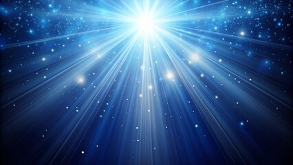 Blue Light Rays and Stars Abstract Background, abstract , blue , light , background