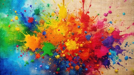 Vibrant splashes of bright colors on a canvas, colorful, vibrant, paint, abstract, artistic, background, texture