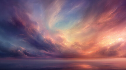 Obraz premium A beautiful sky with a purple and orange sunset