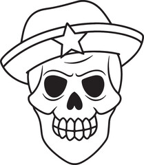 Vintage human skull  concept Vector  Art & Illustration