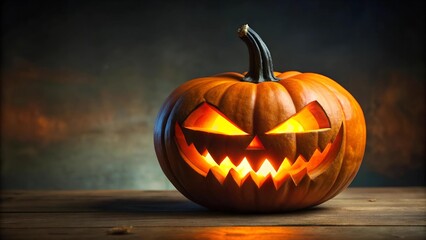 Spooky Pumpkin with a Wacky Grin: A Halloween Delight  AI generated