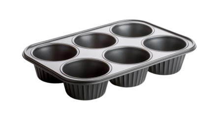 Muffin pan on transparent background