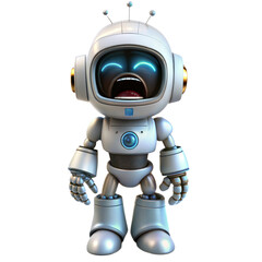 robot crying 3d illustration
