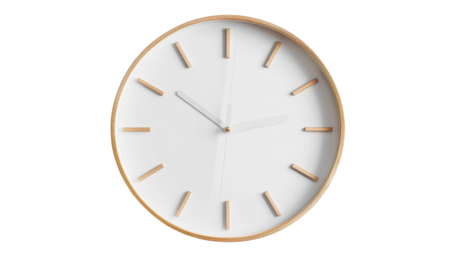 Clock on transparent background