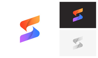 S logo, letter s, initial s logo design
