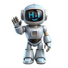 robot say hi 3d illustration