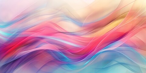 Fototapeta premium Abstract colorful wave background. Vibrant and fluid abstract design in pink, blue, and yellow tones. Perfect for modern and artistic purposes, suitable for technology and design projects.