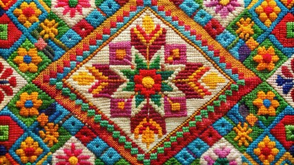 Colorful tapestry embroidery close up , colorful, tapestry, embroidery