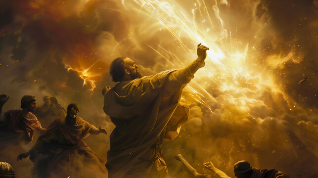 Apostle Paul aka Saul near Damascus when he saw God Jesus Christ