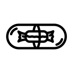 the placebo effect unsolved mystery line icon vector. the placebo effect unsolved mystery sign. isolated contour symbol black illustration