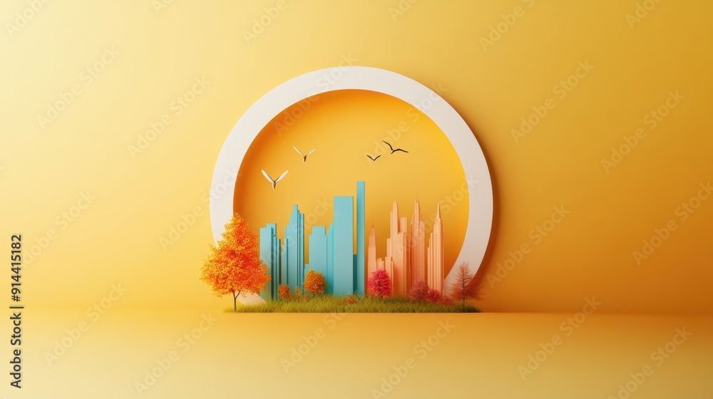 Poster a circular infographic illustrating the different stages of a product lifecycle, from introduction t