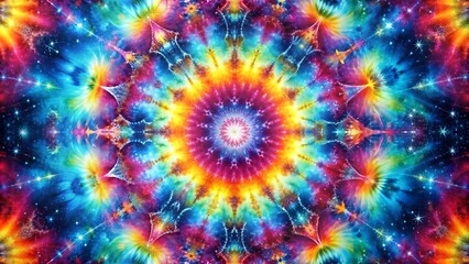 Cosmic Swirls: A Tie-Dye Galaxy  Generative AI