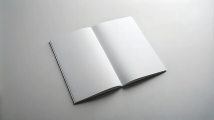 Crisp White A4 Brochure Mockup - Minimalist Design  AI Generated