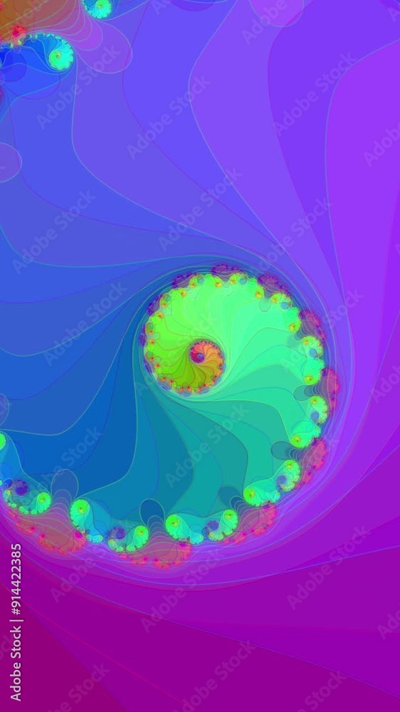 Wall mural vertical colorful psychedelic tunnel to nowhere 4k features multicolored designs in a spiral shape t