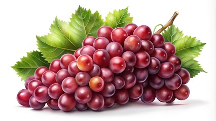 Obraz premium Crimson Clusters: A Symphony of Red Wine Grapes Generative AI