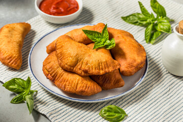 Homemade Italian Panzerotti Pizza Calzone