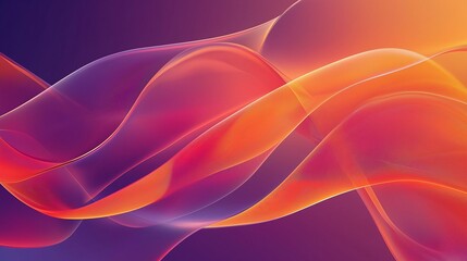 Abstract glass background with wavy blue and gold ribbons on a yellow gradient