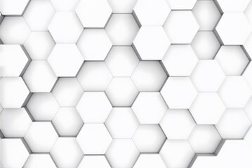 Naklejka premium White Hexagonal Background. Luxury White Pattern. 3D Futuristic abstract honeycomb mosaic white background. geometric mesh cell texture. modern futuristic wallpaper. 