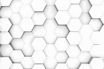Fototapeta premium White Hexagonal Background. Luxury White Pattern. 3D Futuristic abstract honeycomb mosaic white background. geometric mesh cell texture. modern futuristic wallpaper. 