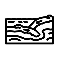 plate tectonics unsolved mystery line icon vector. plate tectonics unsolved mystery sign. isolated contour symbol black illustration