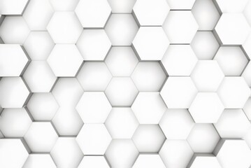 Fototapeta premium White Hexagonal Background. Luxury White Pattern. 3D Futuristic abstract honeycomb mosaic white background. geometric mesh cell texture. modern futuristic wallpaper. 