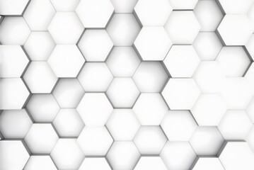 White Hexagonal Background. Luxury White Pattern. 3D Futuristic abstract honeycomb mosaic white background. geometric mesh cell texture. modern futuristic wallpaper.
