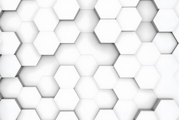 White Hexagonal Background. Luxury White Pattern. 3D Futuristic abstract honeycomb mosaic white background. geometric mesh cell texture. modern futuristic wallpaper.

