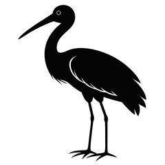 Stork Black silhouette