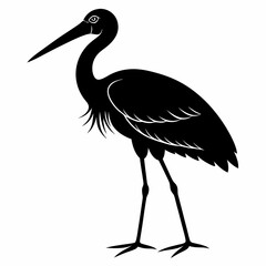 Obraz premium Stork Black silhouette
