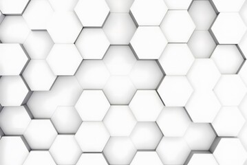 Naklejka premium White Hexagonal Background. Luxury White Pattern. 3D Futuristic abstract honeycomb mosaic white background. geometric mesh cell texture. modern futuristic wallpaper. 