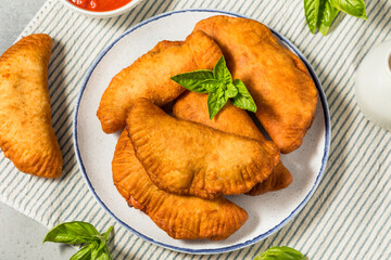 Homemade Italian Panzerotti Pizza Calzone
