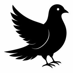 Obraz premium Dove Black silhouette