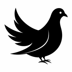 Fototapeta premium Dove Black silhouette