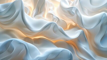 Obraz premium Abstract Draped Fabric with Gentle Light