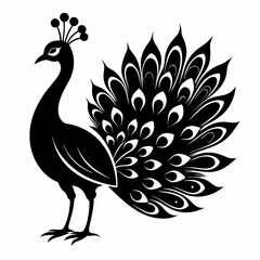 Peacock Black silhouette