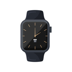 Wrist watch vector illustration in flat style