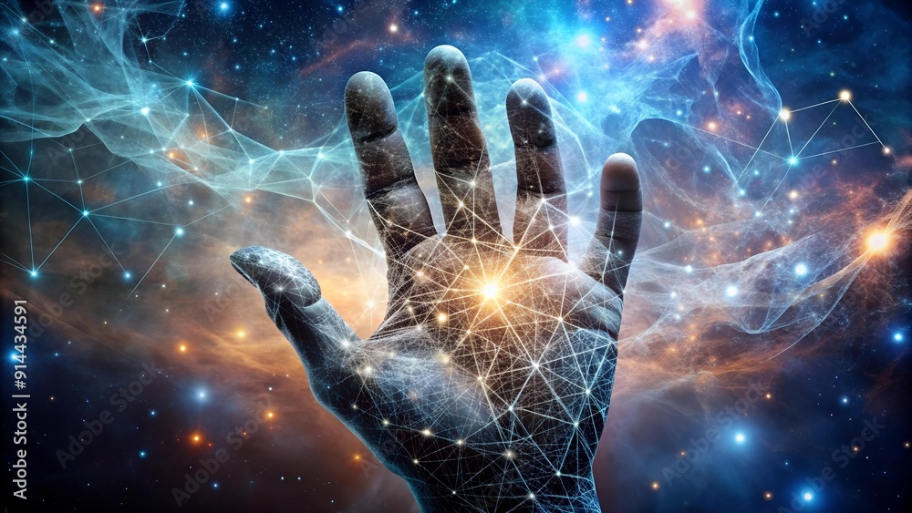 Canvas Prints the weaver's hand: a tapestry of creation ai generated