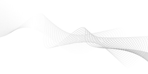 Abstract white and gray wave geometric Technology,Design for banner, wallpaper, background and many more.Isolated on white background. Vector illustration.