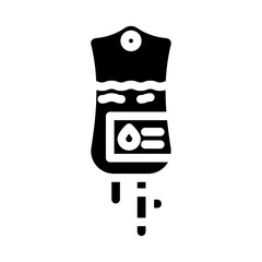Fototapeta premium intravenous iv drip glyph icon vector. intravenous iv drip sign. isolated symbol illustration