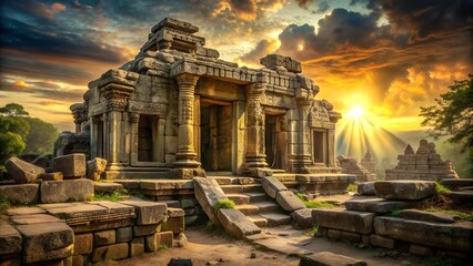 Sun-Kissed Stone: A Tapestry of Time and Light  Generative AI