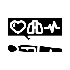 resuscitation ambulance glyph icon vector. resuscitation ambulance sign. isolated symbol illustration