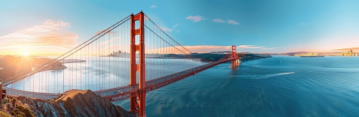 Fototapeta premium Golden Gate Bridge at Sunrise