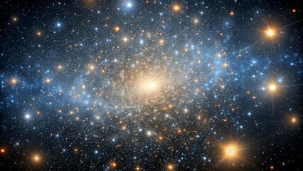 Obraz premium A Symphony of Starlight: A Close-Up View of a Dwarf Galaxy generative AI