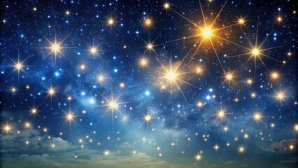 Fototapeta premium Night sky filled with twinkling stars, night, stars, sky, astronomy, space, galaxy, universe, scenic, tranquil, peaceful