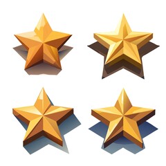 Obraz premium set of golden stars