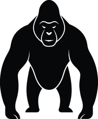 gorilla  vector silhouette , gorilla illustration 