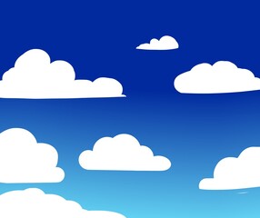clouds seamless pattern bue sky illustration 